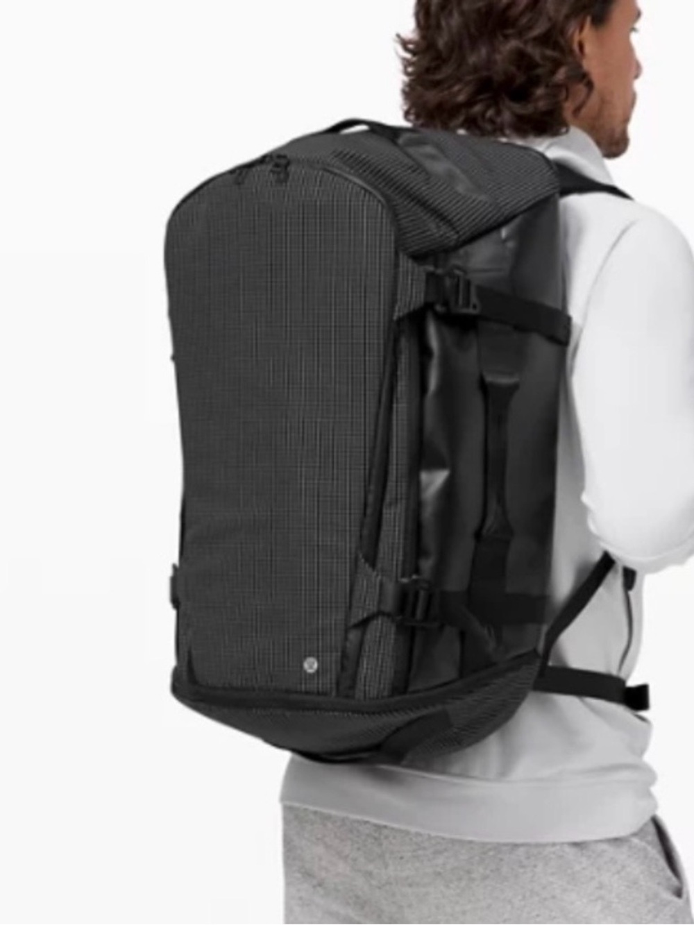 Lululemon More Miles Pack 39L Duffle Backpack Travel Gym Fitness Black Bag